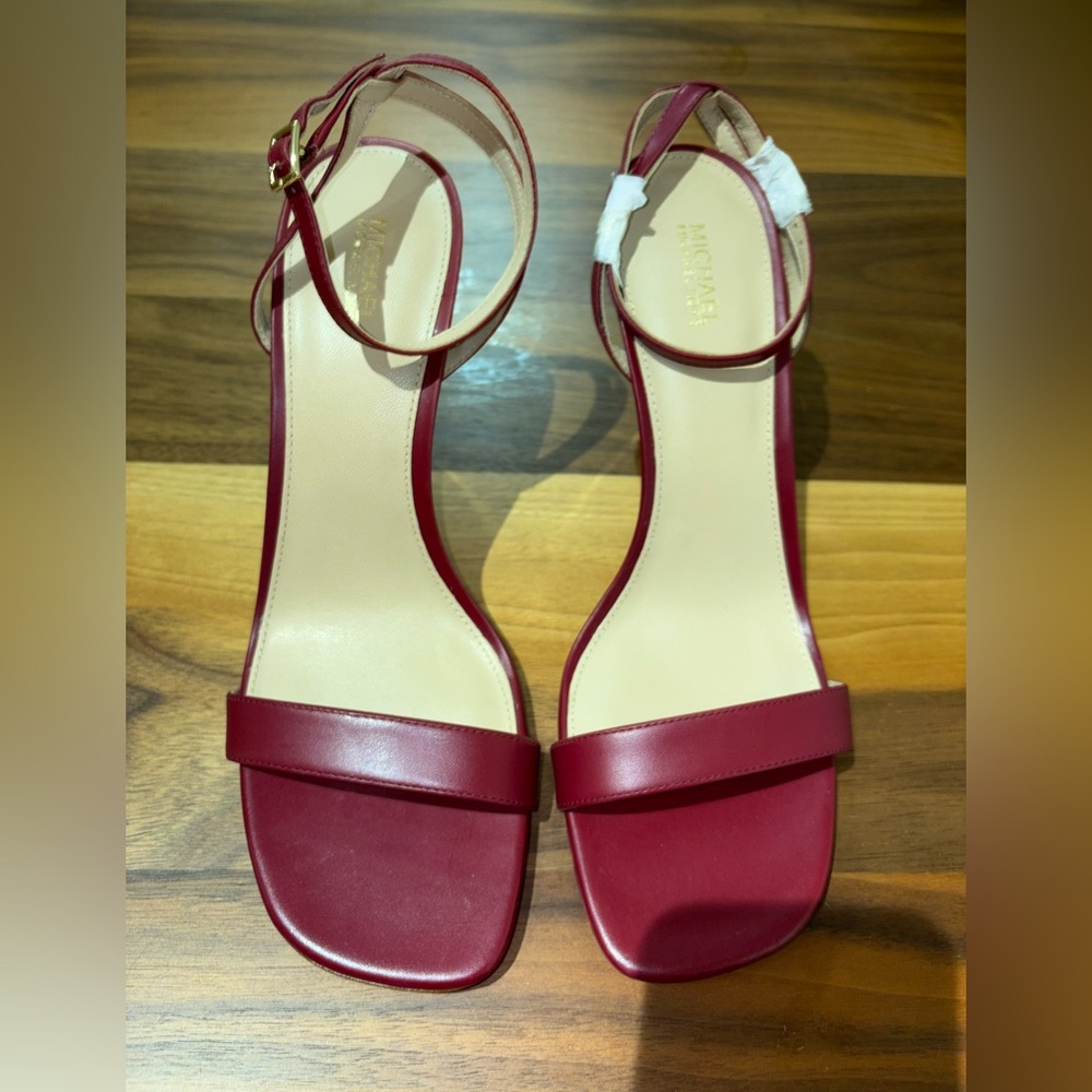 Michael Kors Red Heels with Ankle Strap